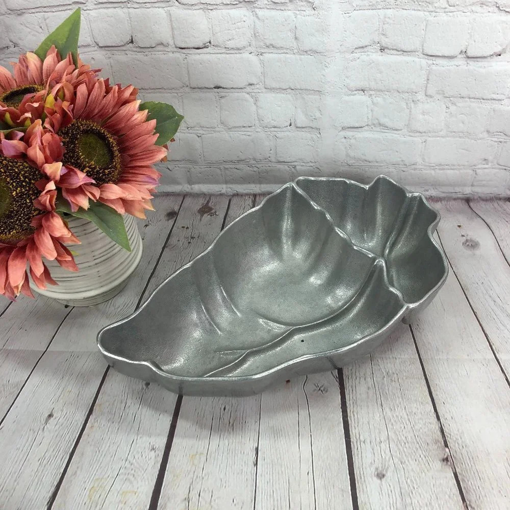 vintage wilton armetale chili pepper chip and dip bowl
